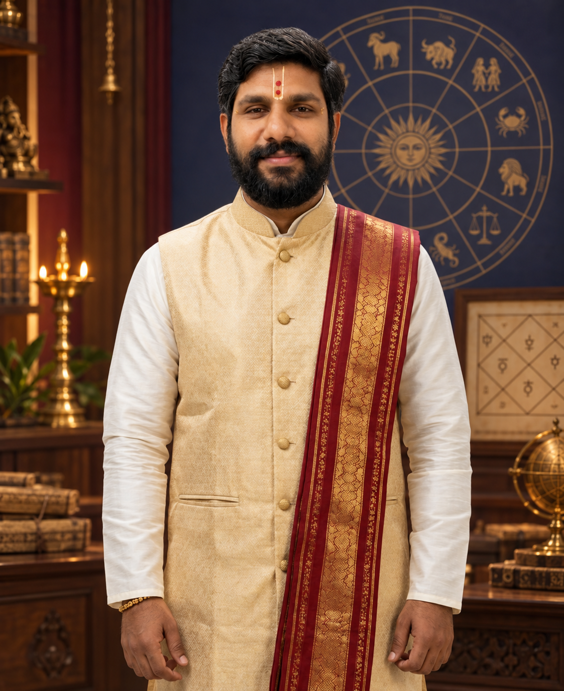 ಶ್ರೀ ಗಣಪತಿ ಭಟ್ ಗುರೂಜಿ ಅವರ ಜ್ಯೋತಿಷ್ಯ ಹಿನ್ನೆಲೆಯ ಭಾವಚಿತ್ರ